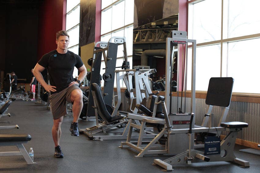 Lunge do flexor — posição inicial