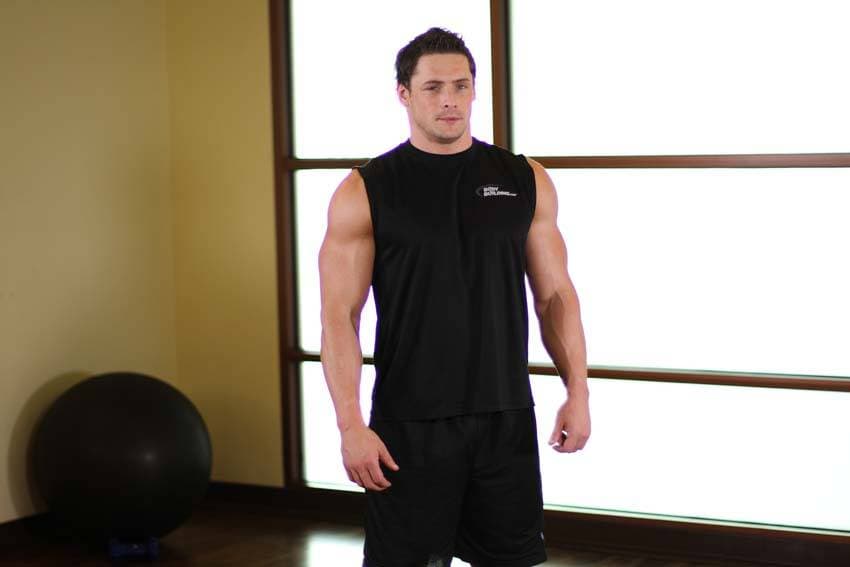 Along. ombro/braço — posição inicial